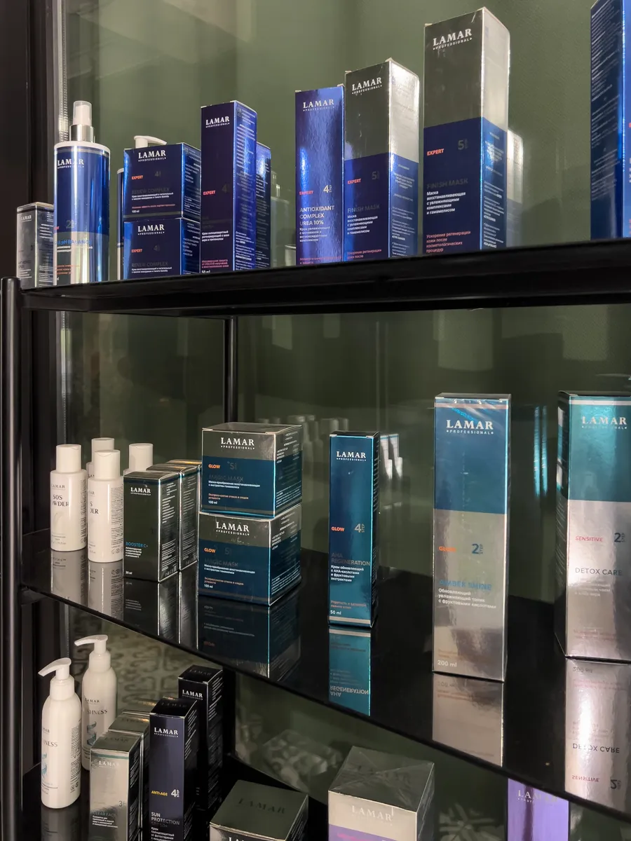Professional skincare display · TO BE Tbilisi