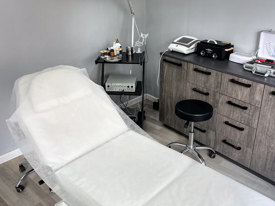 Neoplasm removal room with sterilizer and instruments